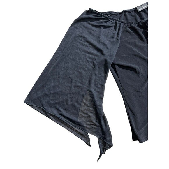 Y2K Anna Blouse Lace Up Front Black Whimsigoth Grunge Witchy Lightweight Sz 1X - Picture 4 of 16